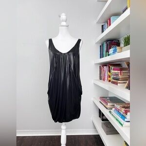 Diane von Furstenberg Black liquid look Lesley Dress size 8